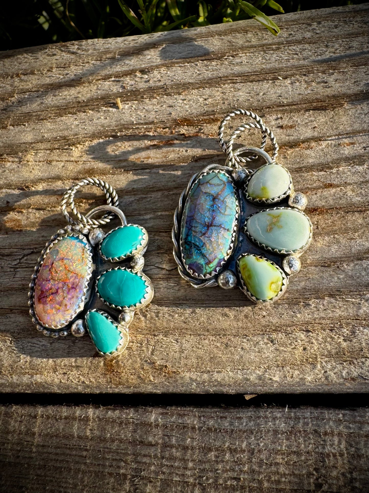 Sterling Opal Pendants