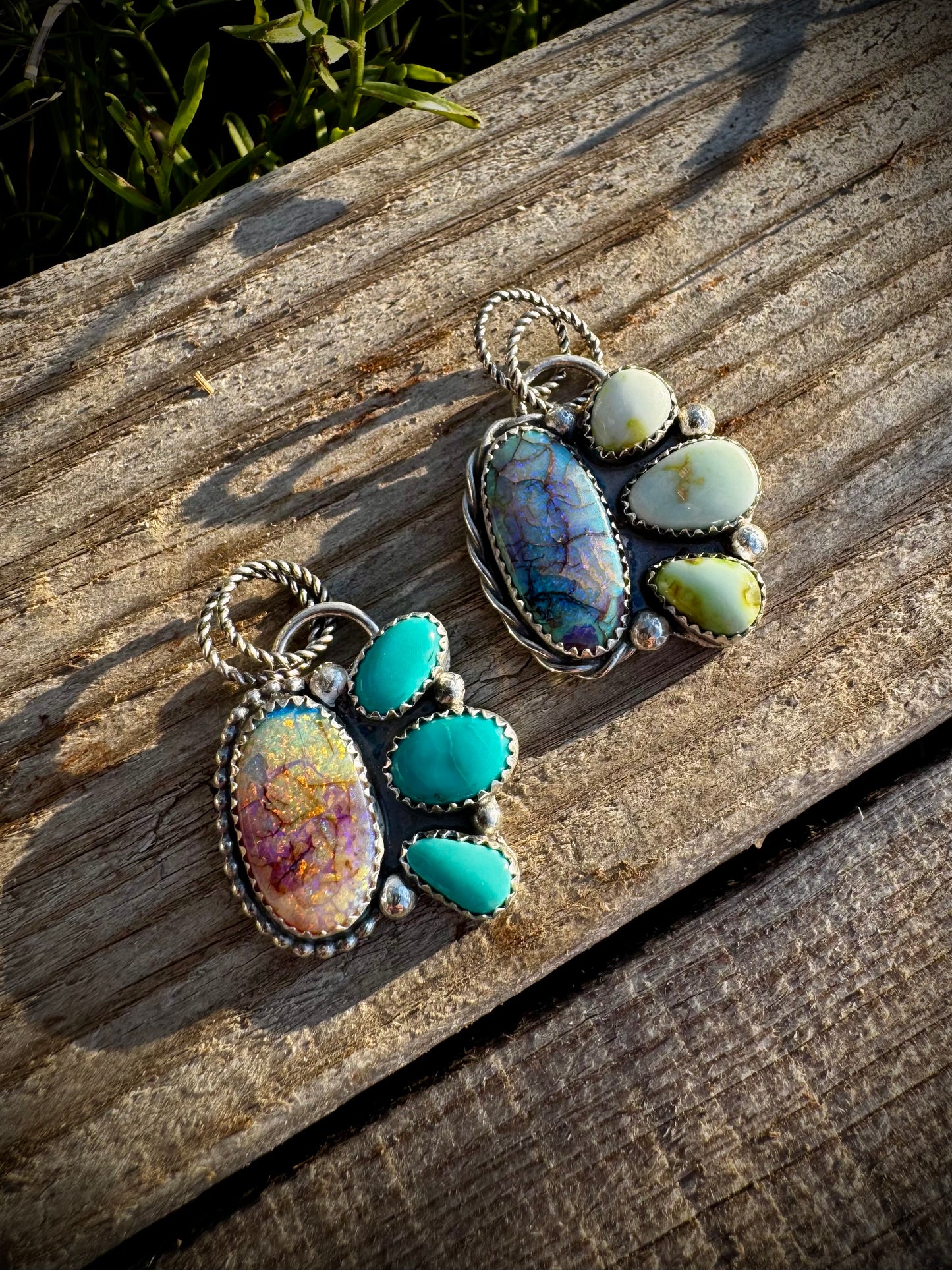 Sterling Opal Pendants