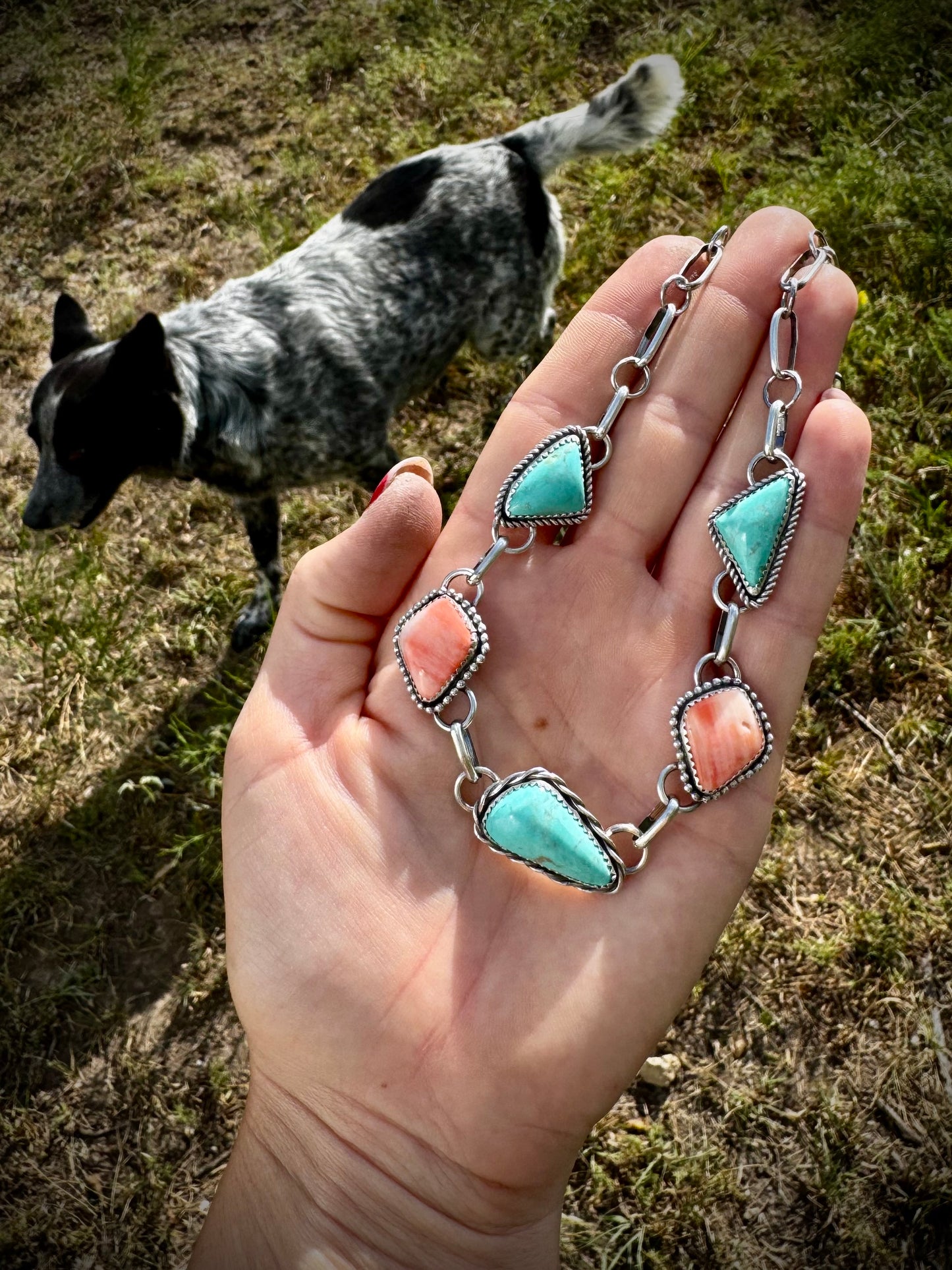 Elisa and Orange Spiny Choker
