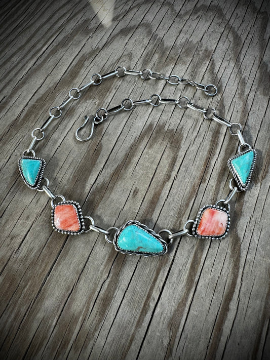Elisa and Orange Spiny Choker
