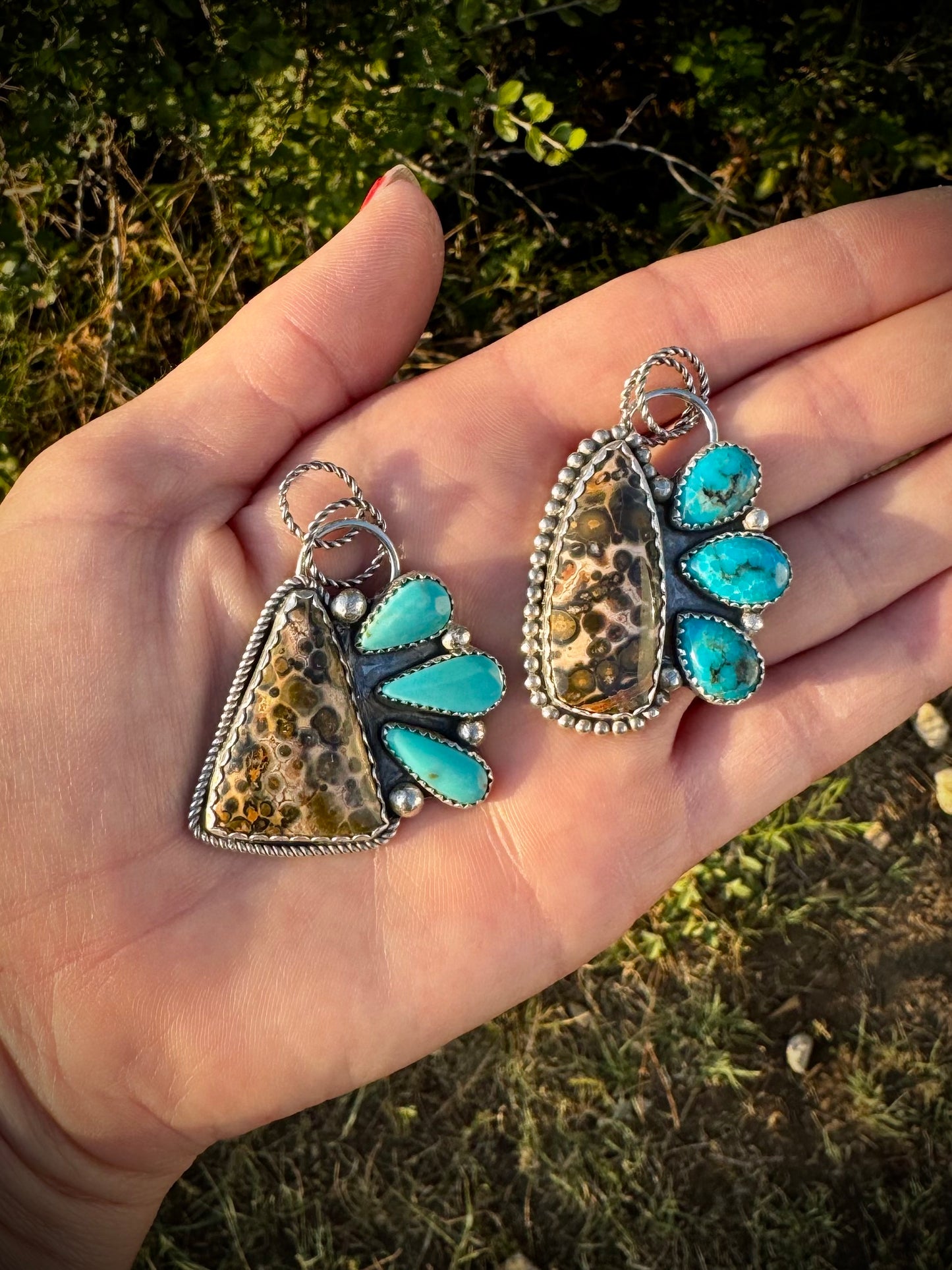 Leopard Jasper Pendants