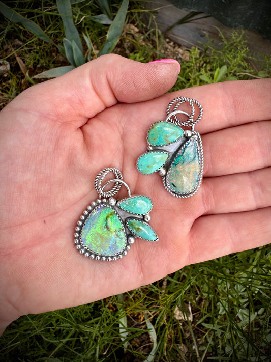 Opal and Royston Pendants