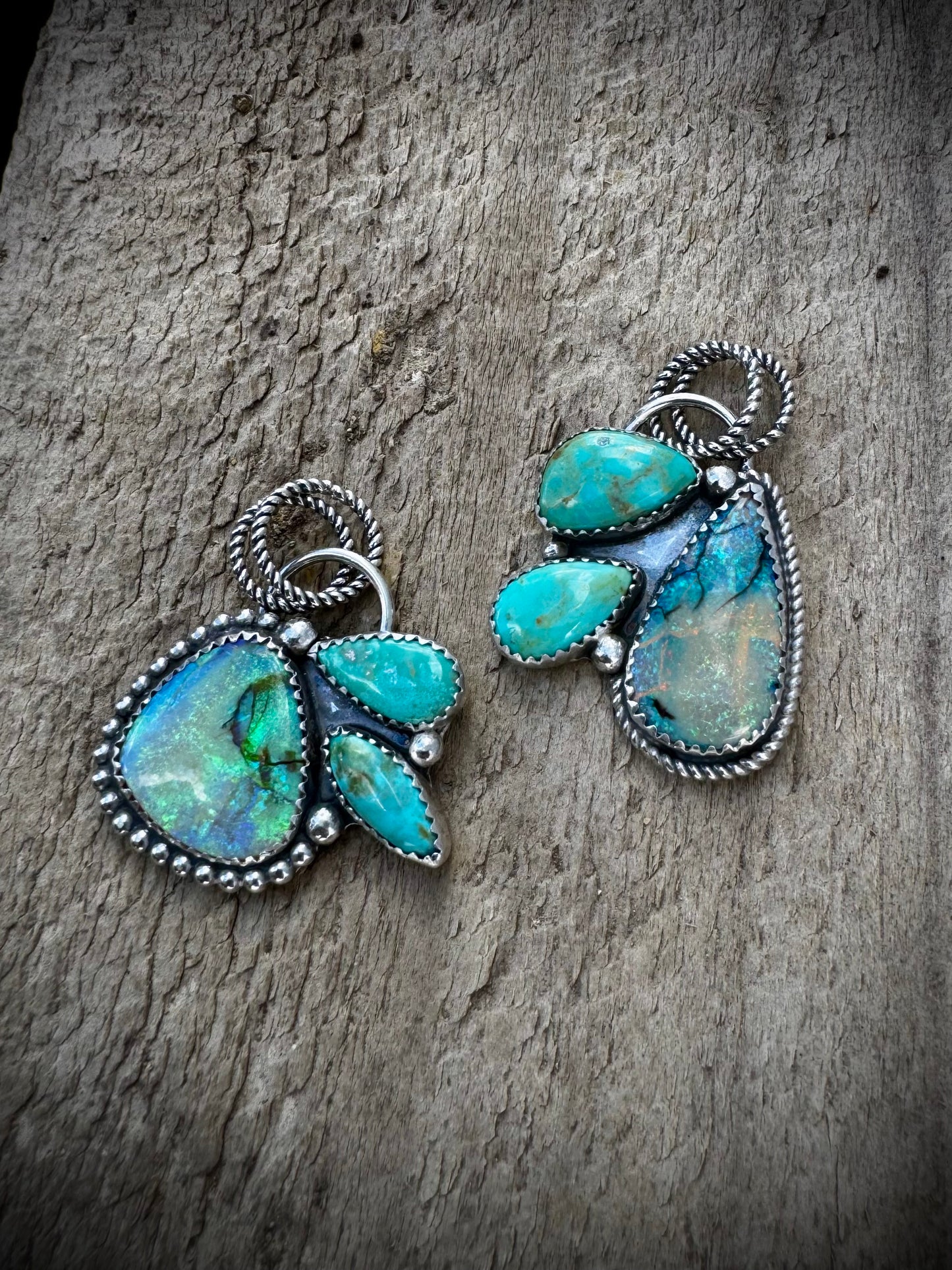 Opal and Royston Pendants