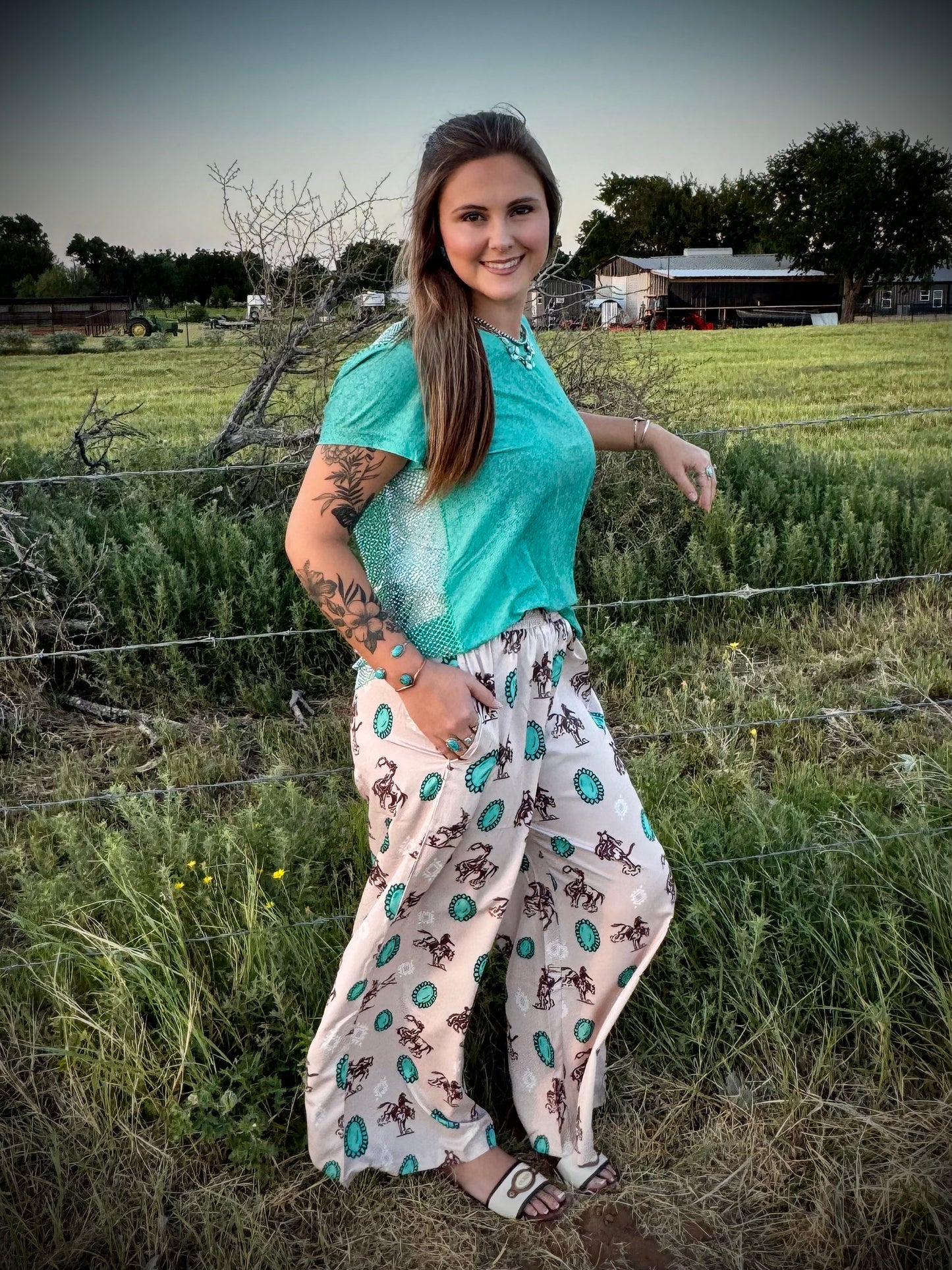 Hit The Backroads Rhinestone Top