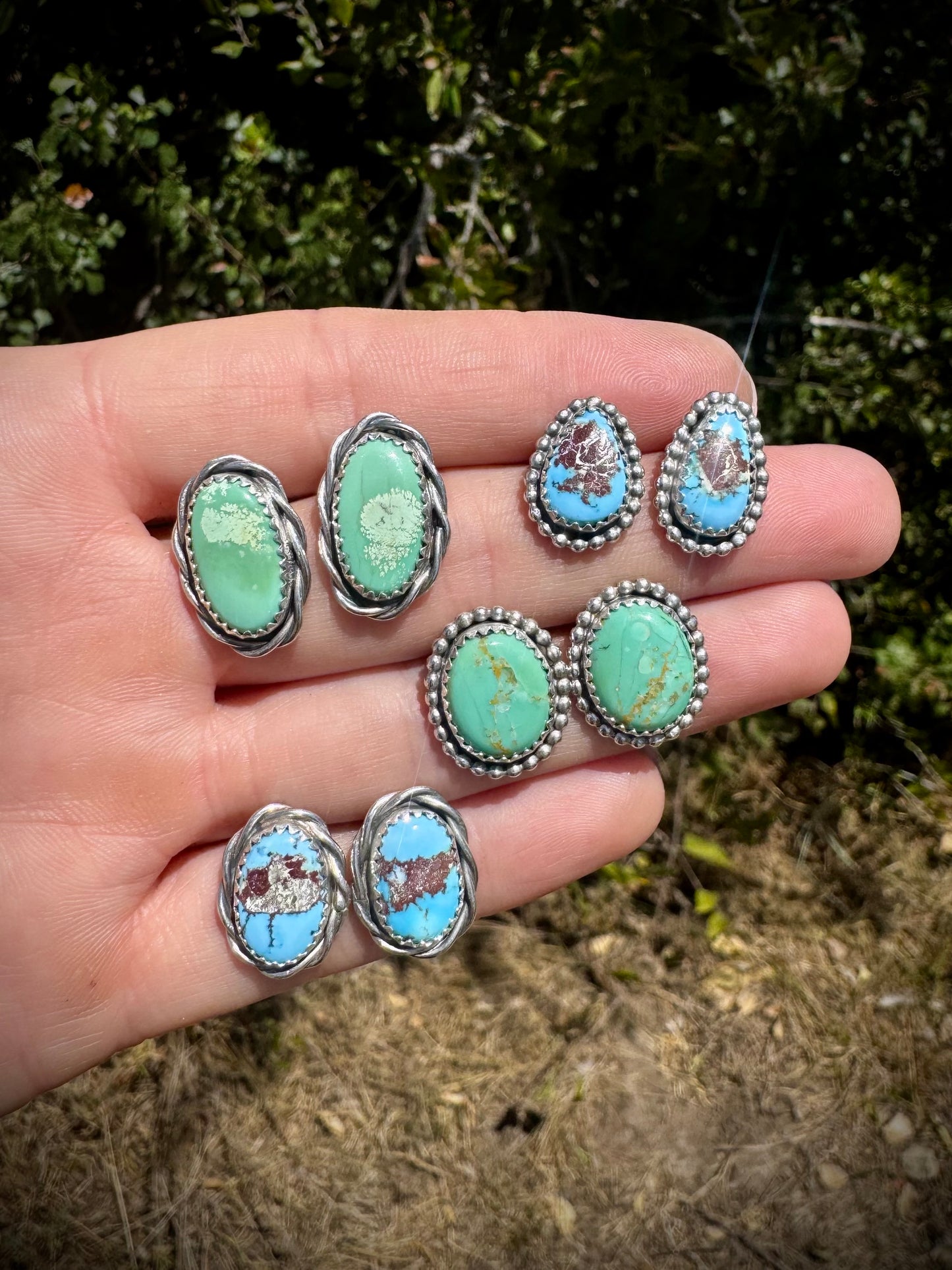 Golden Hills and Sonoran Gem Stud Earrings