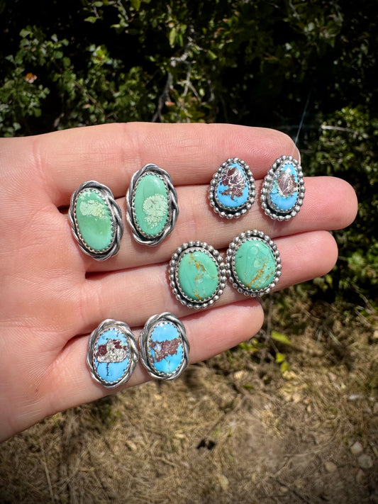 Golden Hills and Sonoran Gem Stud Earrings