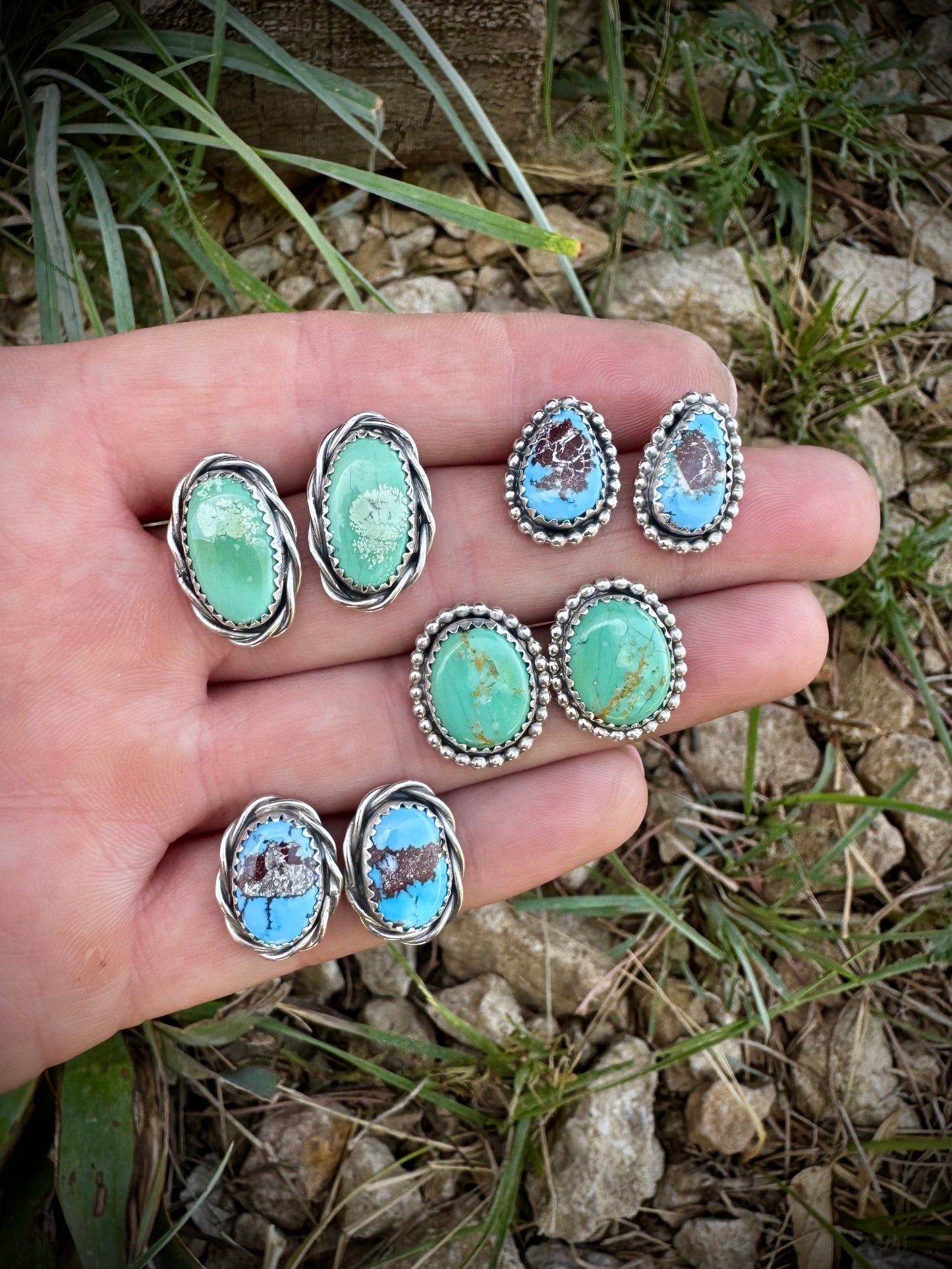 Golden Hills and Sonoran Gem Stud Earrings