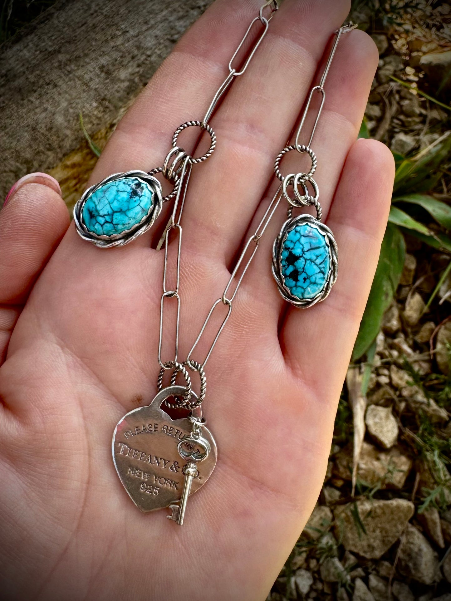 Tiffany UpCycle Necklace with Stella Blue