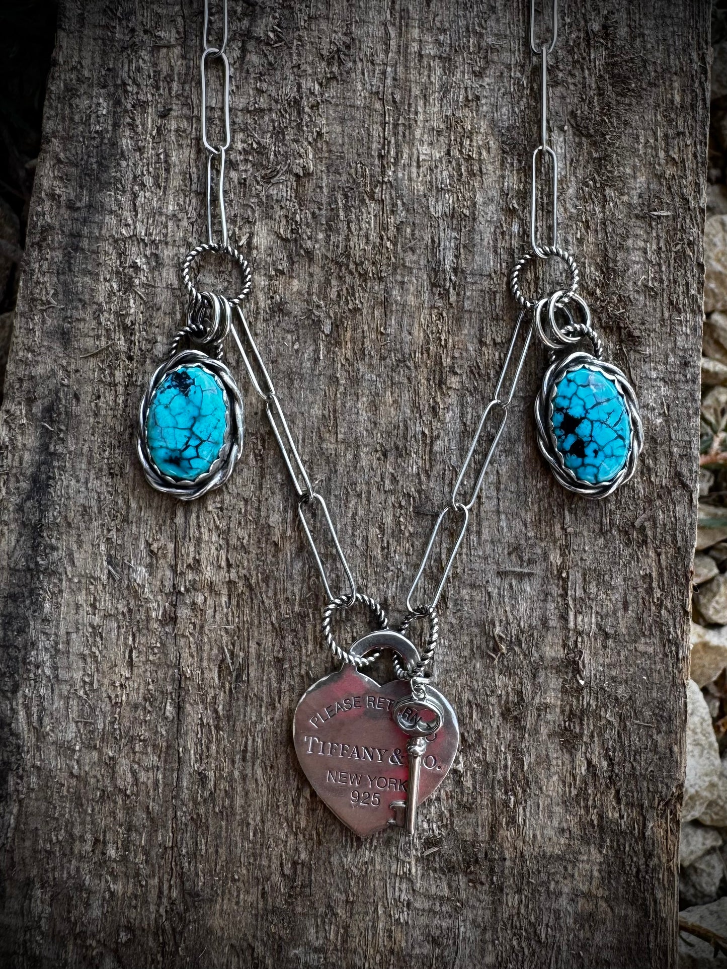 Tiffany UpCycle Necklace with Stella Blue