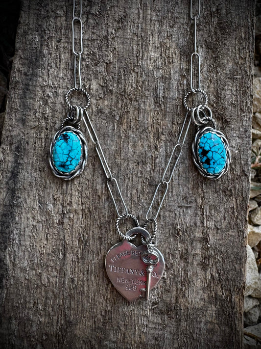 Tiffany UpCycle Necklace with Stella Blue