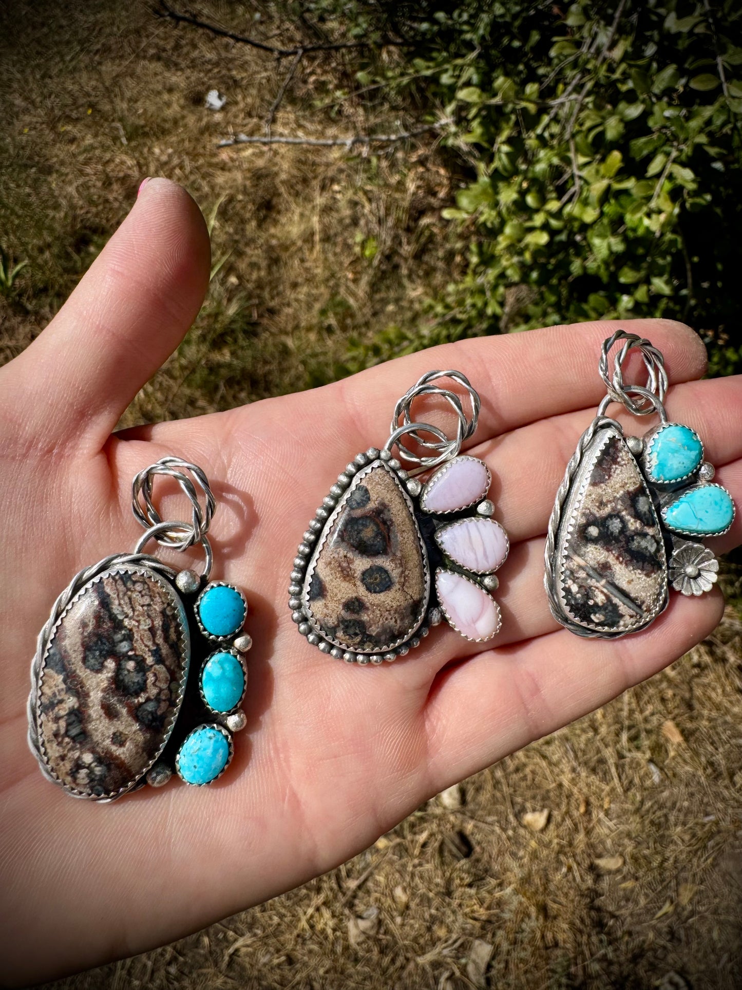 Leopard Jasper Pendants