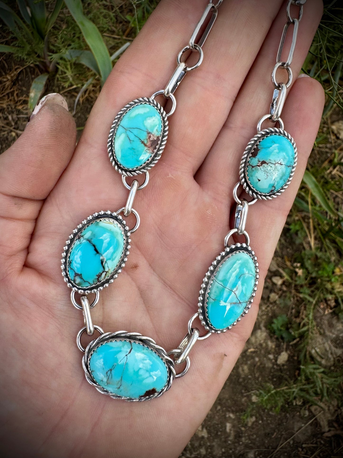 Egyptian Turquoise Choker Necklace