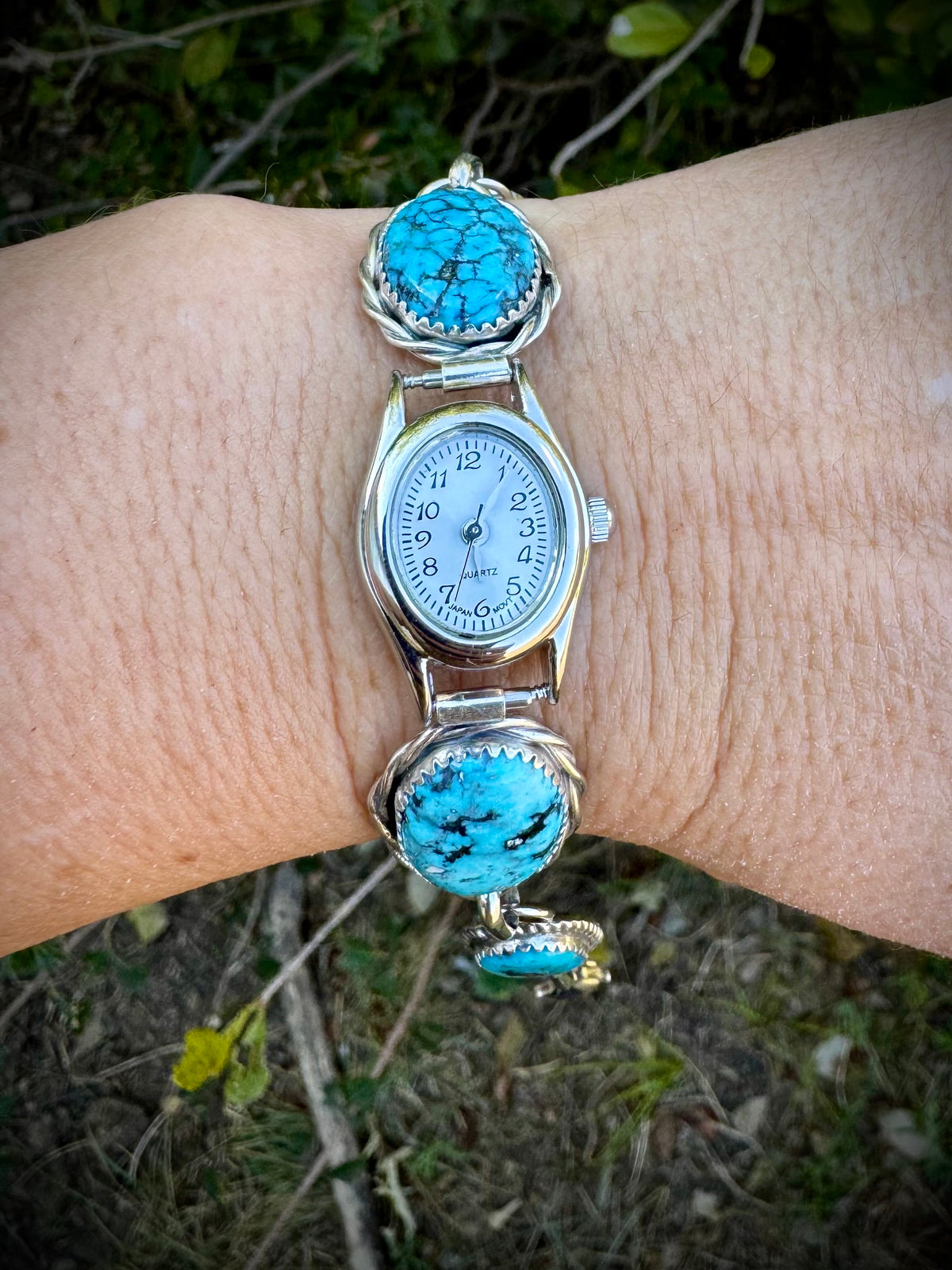Stella Blue 4 Stone Watch