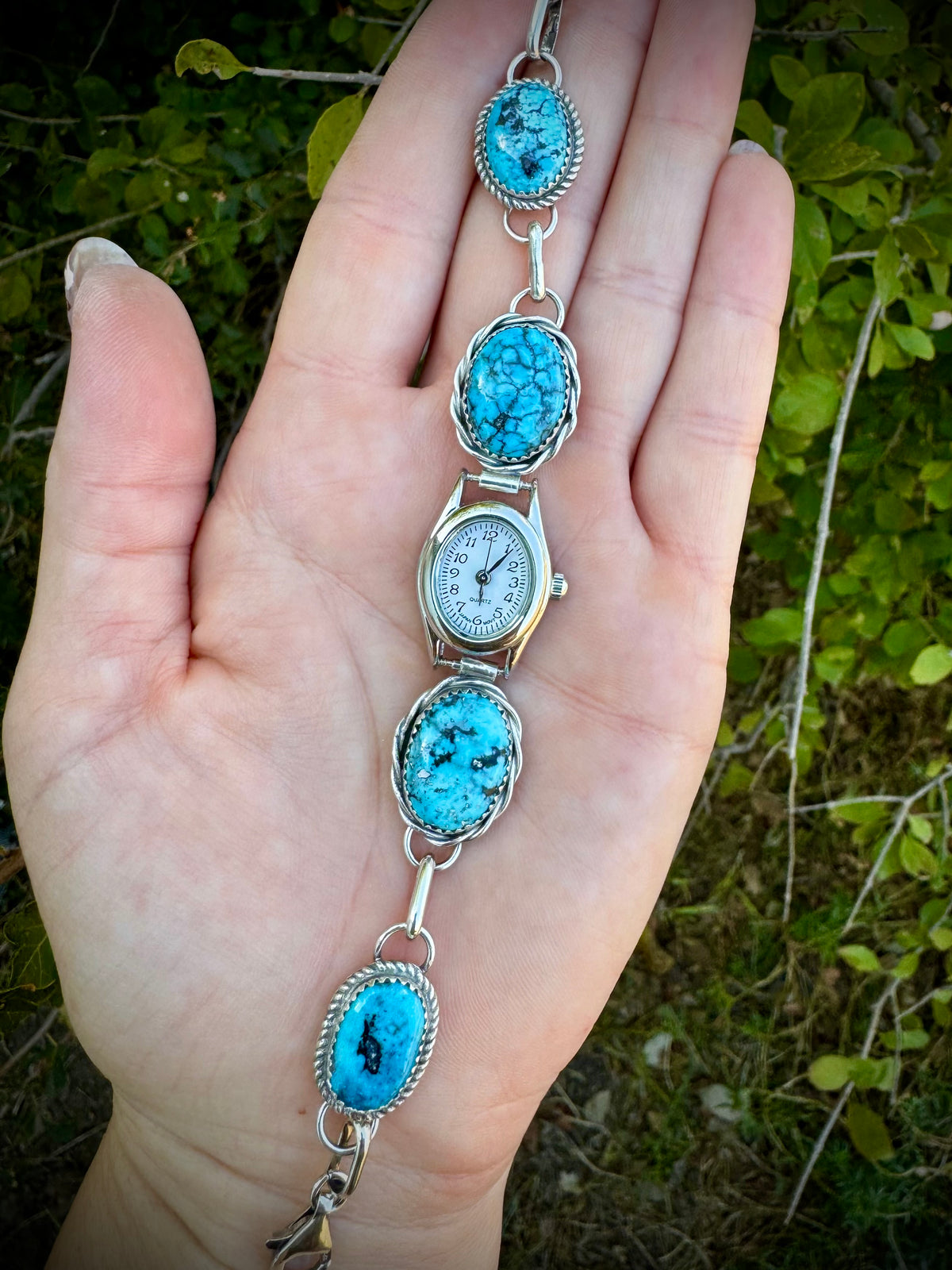 Stella Blue 4 Stone Watch