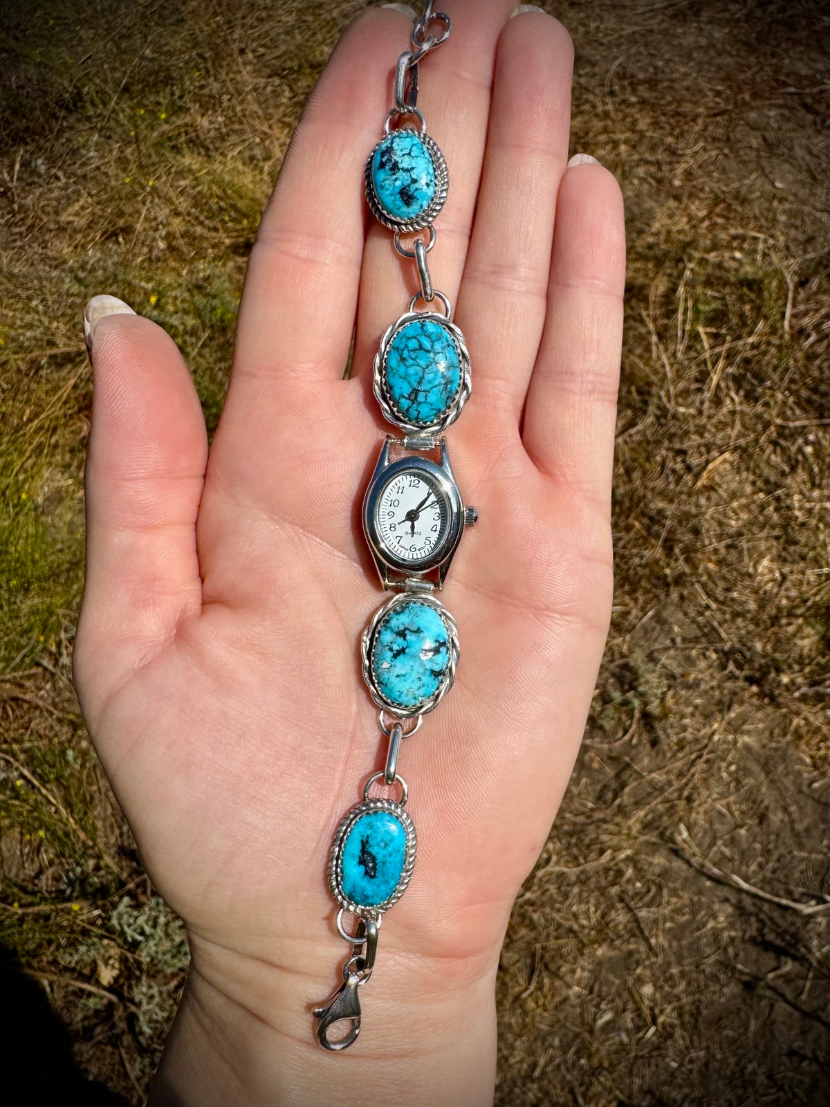 Stella Blue 4 Stone Watch