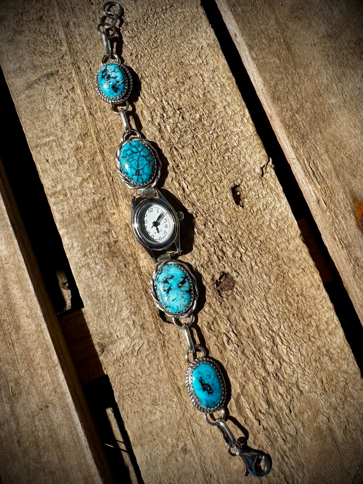 Stella Blue 4 Stone Watch