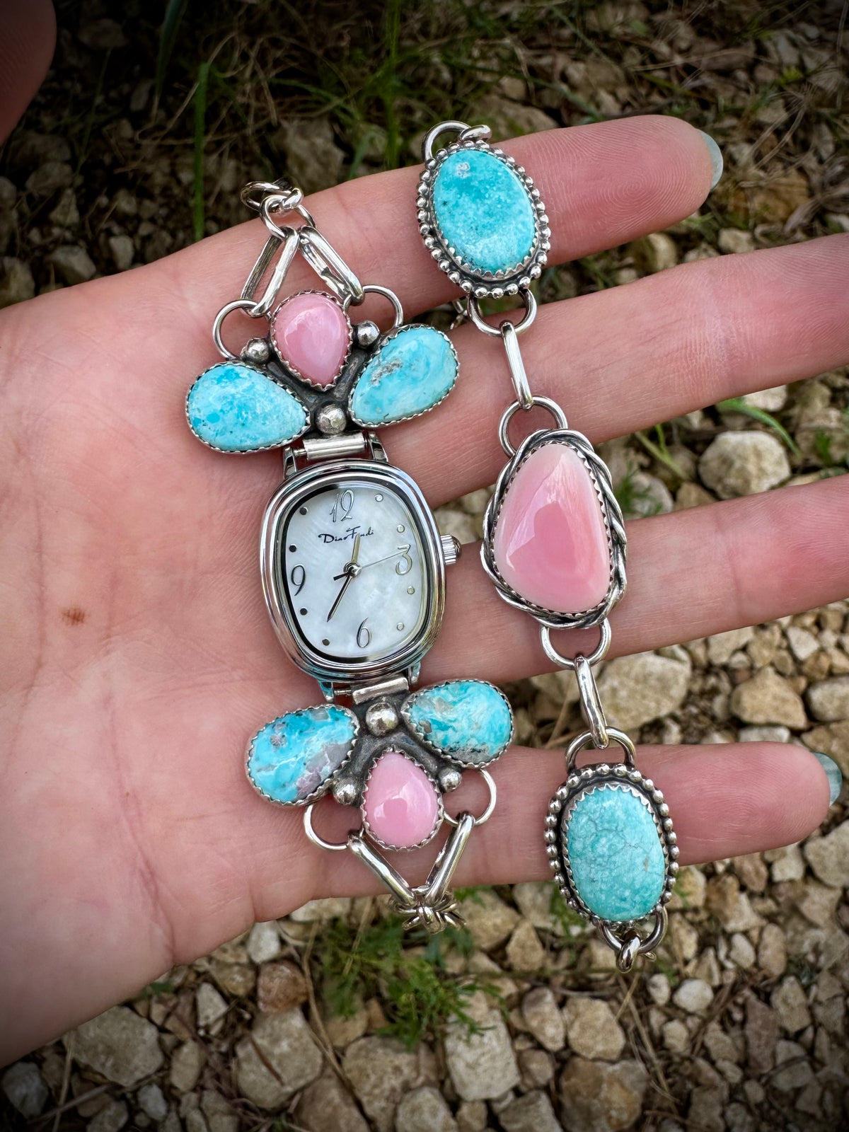 Pink Conch and Sonoran Blue Wrist Candy