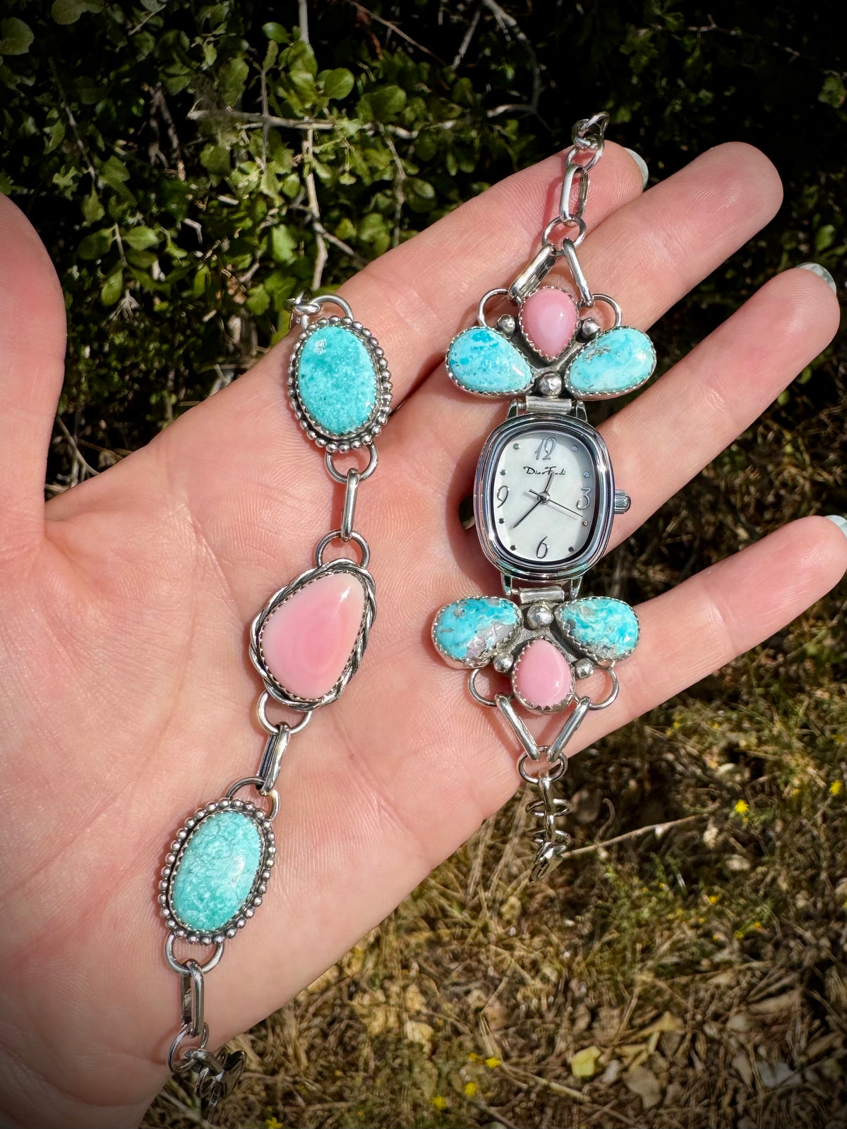 Pink Conch and Sonoran Blue Wrist Candy