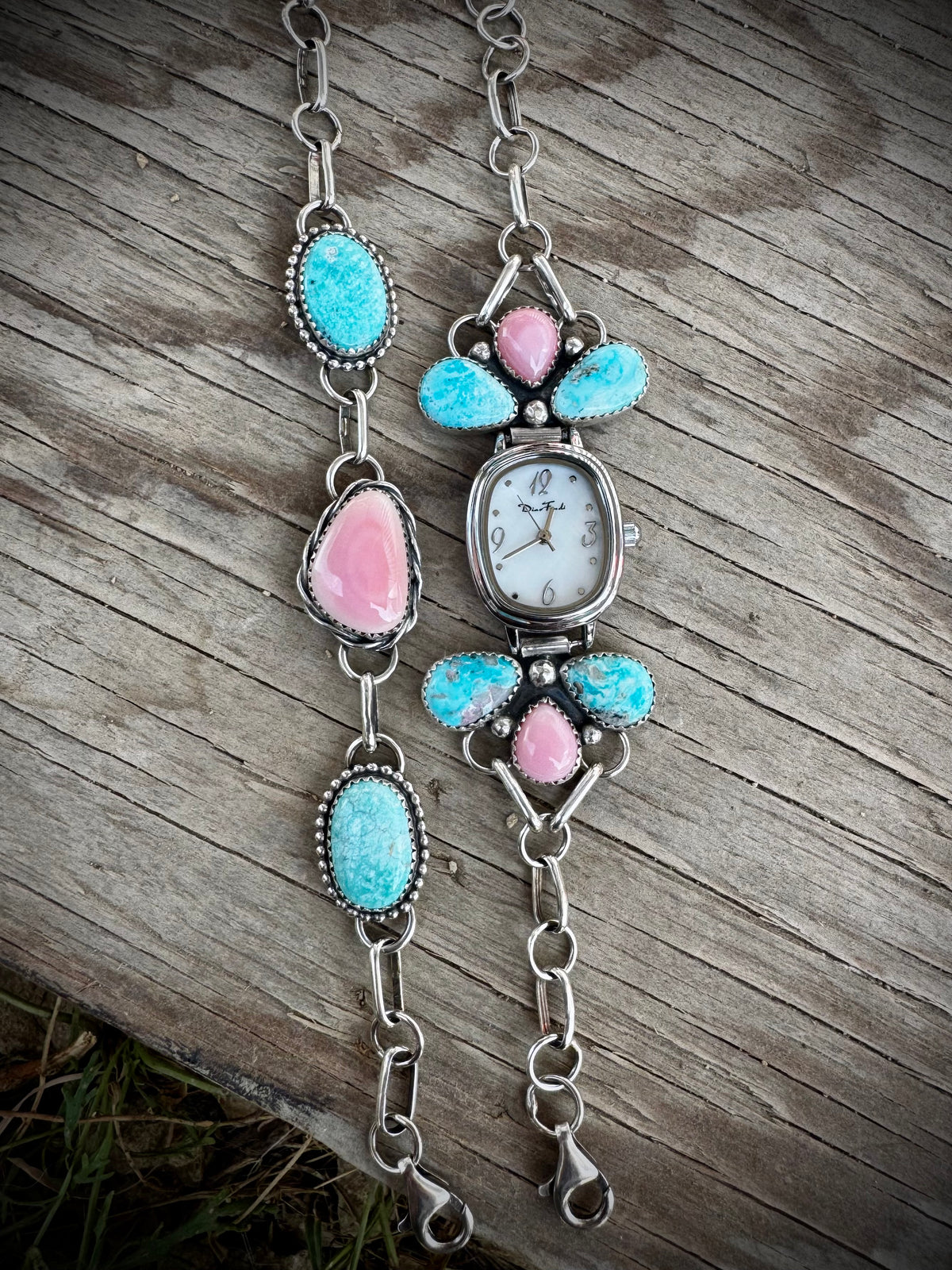 Pink Conch and Sonoran Blue Wrist Candy