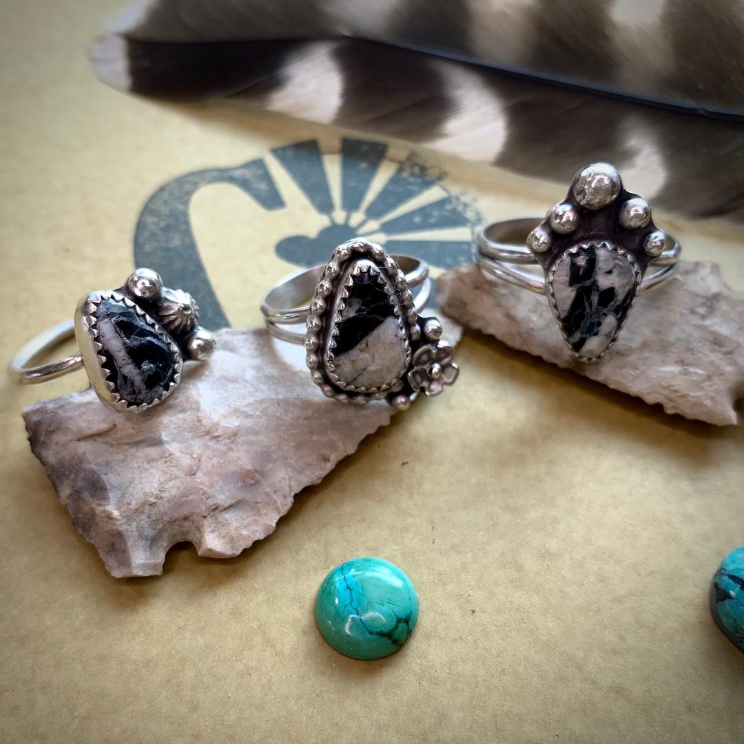 *White Buffalo Rings* – C Mills Silver